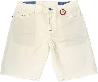 Sartoria Tramarossa Shorts met leren patch - Beige