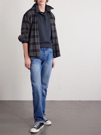 A.P.C. Logo-Embroidered Cotton-Jersey Polo Shirt