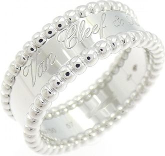 Van Cleef & Arpels Perlee White Gold (18K) Band Ring (Pre-Owned)