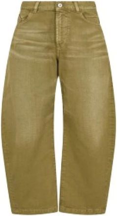 The Attico Wijde Jeans - Dames - Loose Fit Jeans - Groen - W26 - Katoen - Jeans