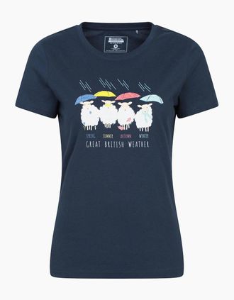 Mountain Warehouse Womens Mountain Warehouse Womens/Ladies Great British Weather T-Shirt - Navy - Size: 18