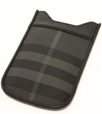 Burberry Phone Accessories, male, Black, Size: ONE SIZE Check Phone Pouch