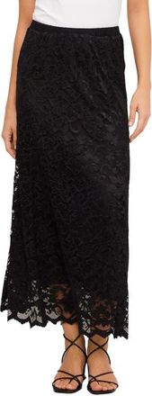 Karen Kane Lace Midi Skirt in Black at Nordstrom, Size X-Large