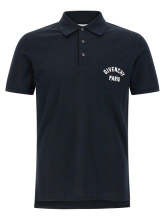 Givenchy Blue Cotton Polo Mens Shirt