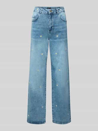 More & More More & More Jeans mit weitem Bein und Stitchings in Jeansblau, Gr&ouml;&szlig;e 38