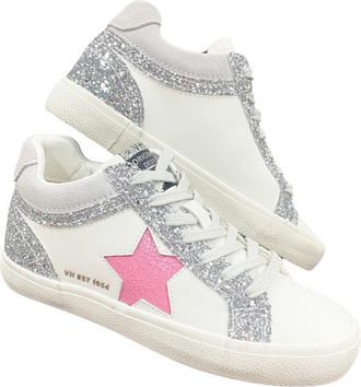 Vintage Havana Womens Bounce High Top Sneaker In White/glitter Multi