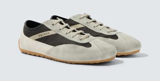 Alexander McQueen Boxe suede-trimmed sneakers