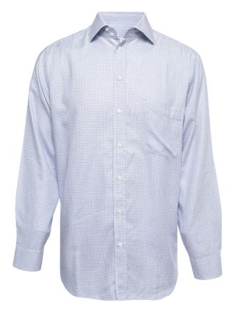 Armani 2024 checked long-sleeve shirt - Blue
