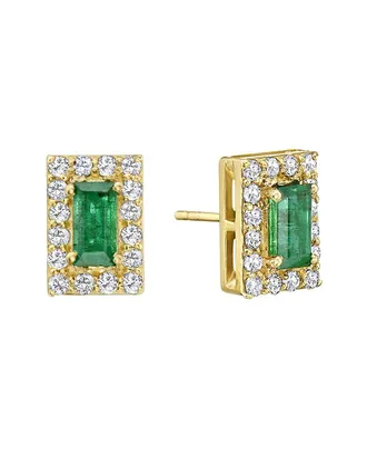 Forever Creations Forever Creations 14K 3.06 Ct. Tw. Diamond & Emerald Earrings