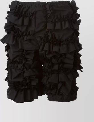 Comme Des Garçons knee length ruffled design shorts