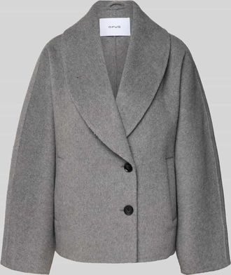 OPUS Kurzmantel aus Woll-Mix Modell HILLWA in Hellgrau, Gr&ouml;&szlig;e L