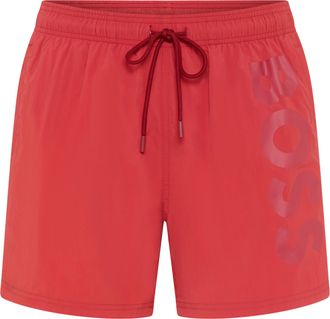 HUGO BOSS Badeshorts BOSS Octopus, Herren, Gr. XXL, N-Gr, dunkelrot 609, Web, Obermaterial: 100% Polyamid, Badehosen Badeshorts, Mit BOSS Logoschriftzug, elasti