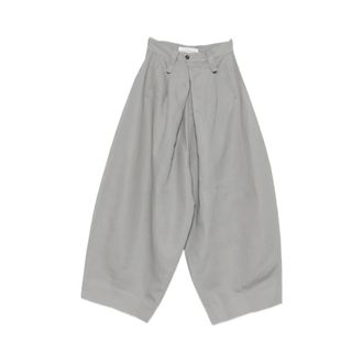 Niccol&ograve; Pasqualetti Wide Trousers, female, Gray, Size: M Pant Niccol&ograve; Pasqualetti