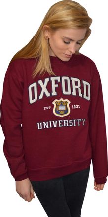 Oxford University OU201 Unisex Licensed Sweatshirt Maroon X-Small