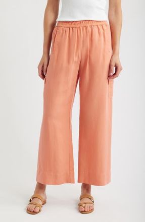 Nic+Zoe Eliot Wide Leg Cargo Pants in Persimmon at Nordstrom, Size Xx-Large