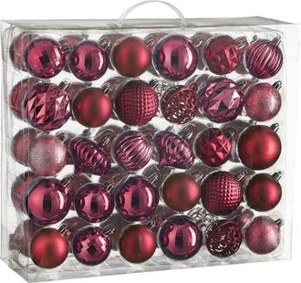 MiCa Decorations Bola de navidad unbreakable baubles fucsia h7xb7xl7cm