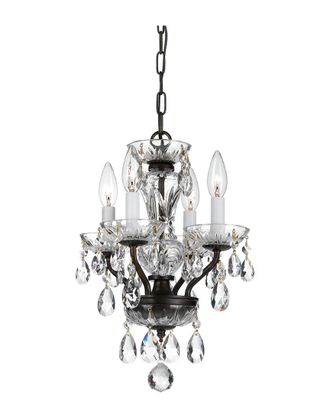 Crystorama 4-Light Traditional Crystal Chandelier Swarovski Strass Crystal