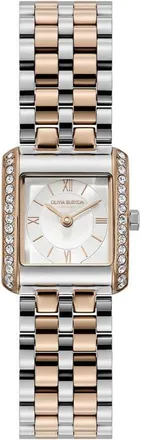 Olivia Burton Berkley Square Quartz Bracelet Watch, 21mm in Silver White at Nordstrom