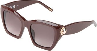 Furla Zonnebril Glanzend Volledig Bruin