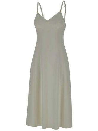 Elisabetta Franchi Midi-jurk met veters - Wit