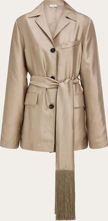 Ferragamo Women Silk over shirt Brown