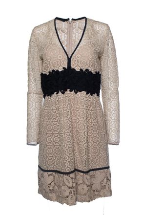 Burberry Burberry, SS16 Cocktail midi-jurk in beige kant