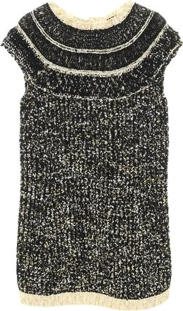 Chanel 1986-1988 short-sleeve knitted dress - Black
