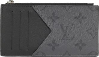 Louis Vuitton Taigarama Black Gris Coated Canvas Leather Coin Purse/Coin Case (Pre-Owned)
