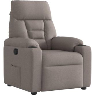 vidaXL Sill&oacute;n Reclinable De Tela Gris Taupe Vidaxl
