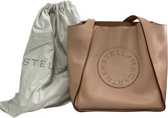 Stella McCartney Stella Mccartney Pink Beige Handbag Pouch Tote Bag (Pre-Owned)