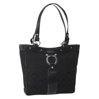 Ferragamo Bolso Tote de Lona Pre-owned - Pre-owned - Mujer - Negro - ONE SIZE