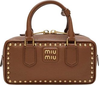 Miu Miu Bolso Arcadie de piel - Bags - Mujer - Marr&oacute;n - ONE SIZE