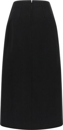 Jil Sander Virgin Wool Midi Skirt - Black