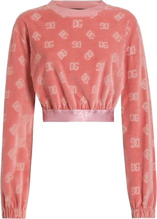 Dolce & Gabbana DNA monogram-jacquard sweatshirt - Pink