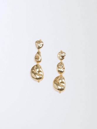 Fabiana Filippi Orecchini Tre Pepite Fabiana Filippi in ABS con finitura galvanica in oro lucido