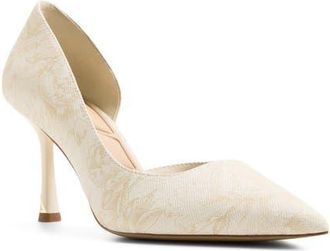 Aldo Livianna Half dOrsay Pointed Toe Pump in Beige Combo at Nordstrom, Size 8.5