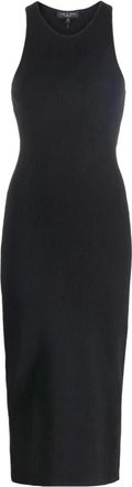Rag & Bone Zwarte Maxi Jurk Casual Stijl - Dames - Casual kleedjes - Zwart - L - Nylon - Kleedjes