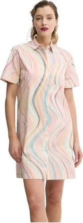 Paul Smith Faded Swirl Shirt Dress - Dames - Shirt Kleedjes - Veelkleurig - 2XS - Katoen - Kleedjes