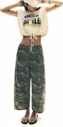 Pilcro The Izzie Relaxed Pull-On Barrel Pants by Pilcro: Printed Twill Edition