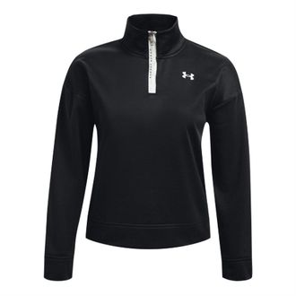 Under Armour Fleece-top met lange mouwen voor dames (Zwart)