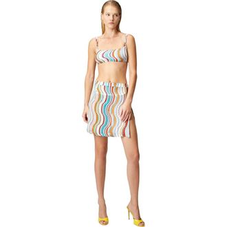 Missoni Cover-up Miniskirt With Lam&eacute; Wave Motif And Slit in Multicoloured at Nordstrom, Size 38