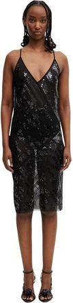 Rick Owens Lilies Slip Dress - Dames - Feestkleedjes - Zwart - M - Polyester - Kleedjes
