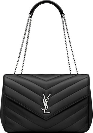 Saint Laurent Black Loulou Large Shoulder Bag