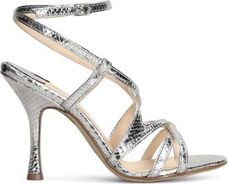 Anna F. Leren sandalen - Zilver