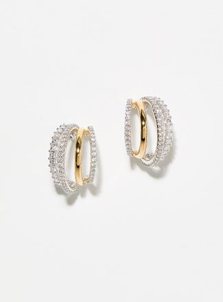 Swarovski Womens Hyperbola quadruple Hoop Earrings
