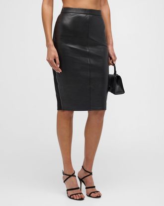 AS by DF Port Elizabeth Recycled Leather Pencil Skirt