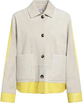 Loewe Turn-up Jacket - Dames - Leren en Su&egrave;de Jassen - Veelkleurig - M - Leer - Jassen