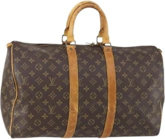 Louis Vuitton Pre-owned Weekend Bags, female, Brown, Size: ONE SIZE Pre-owned Canvas Weekend Bag