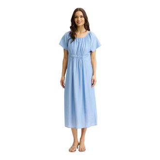 In Front Maxi Jurk - Dames - Casual kleedjes - Blauw - L - Kleedjes