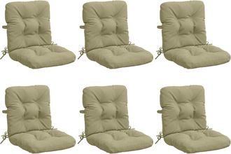 vidaXL Cojines Para Sillas De Respaldo Alto En 6 Piezas Vianen 6 Pcs Vidaxl